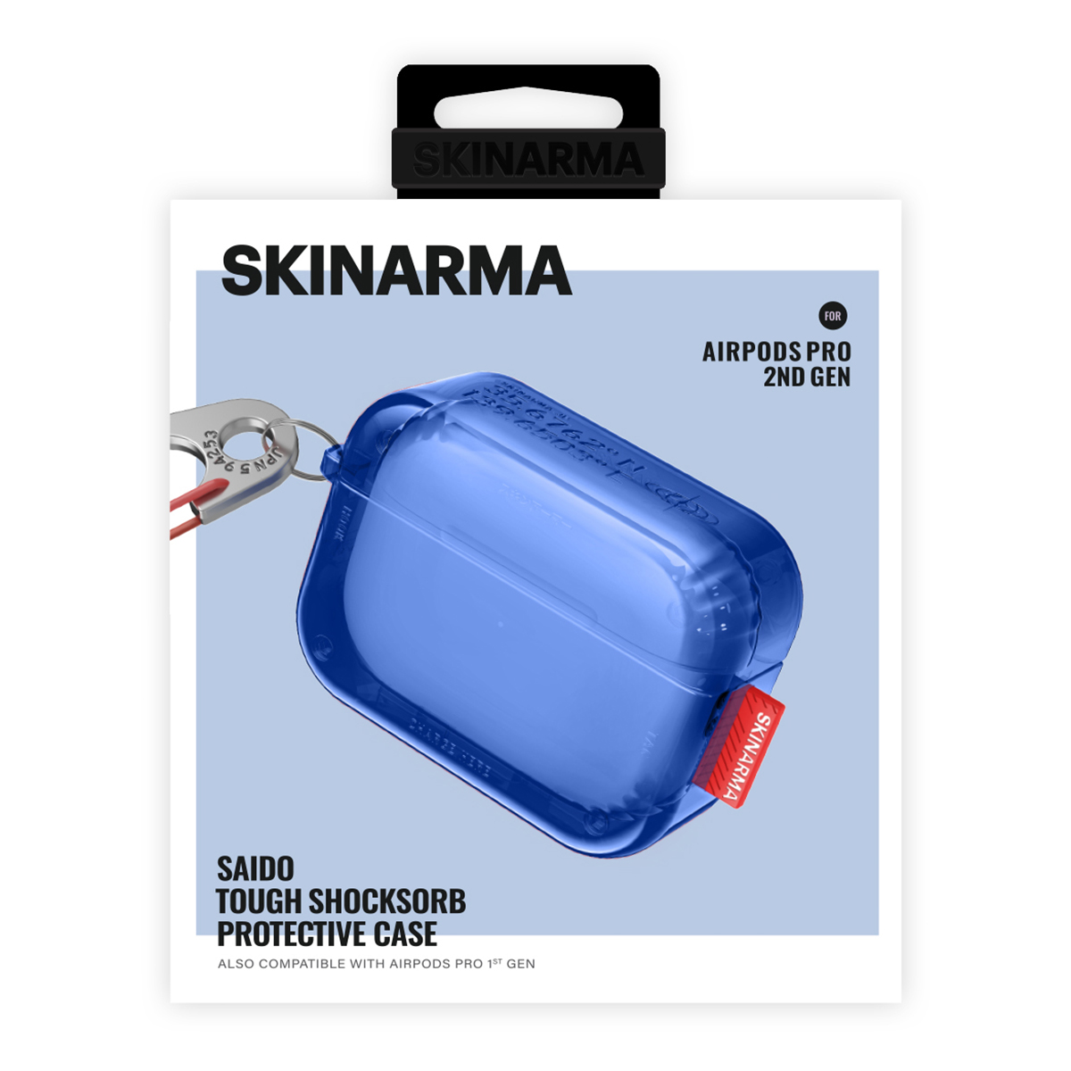 Foto 8 pulgar | Funda para AirPods Pro 2ª y 1ª Generación Skinarma Saido Azul