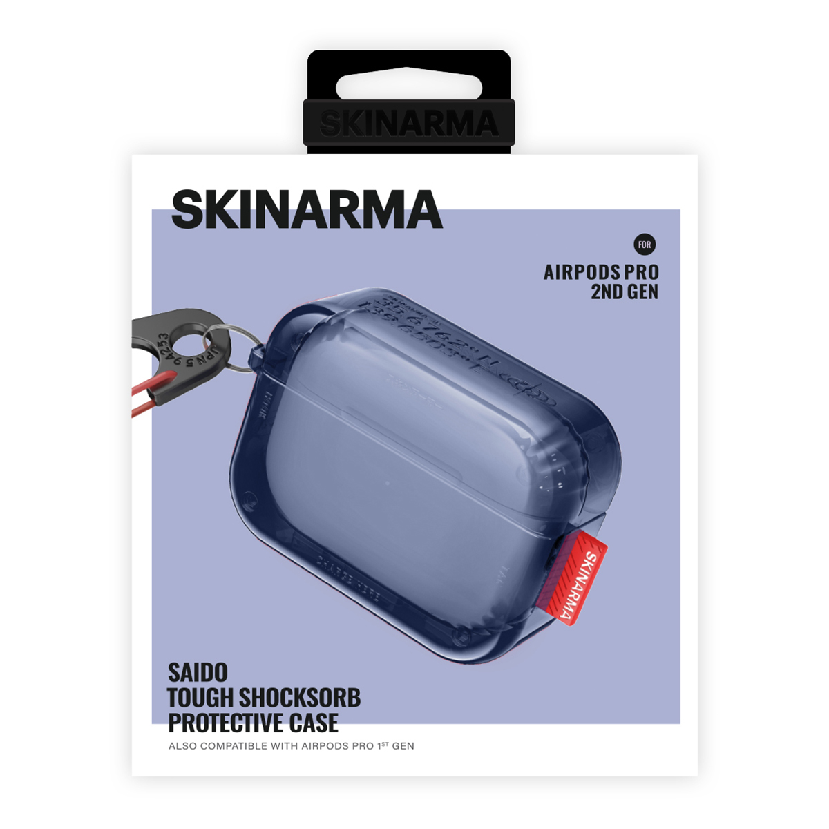 Foto 5 pulgar | Funda para AirPods Pro 2da Generación Azul Oscuro Saido de Skinarma