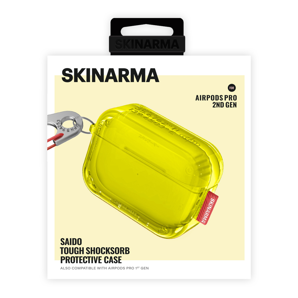 Foto 8 pulgar | Funda para AirPods Pro 2ª y 1ª Generación Skinarma Saido Amarilla