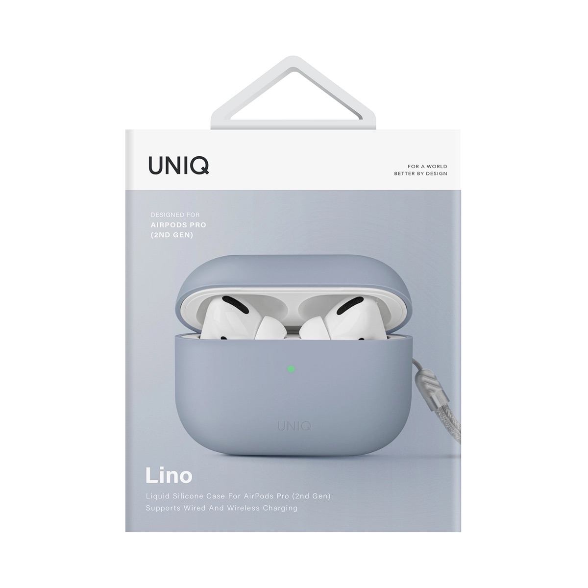 Foto 8 pulgar | Funda Para Airpods Pro 2ª Generación Azul Ártico Lino De Uniq