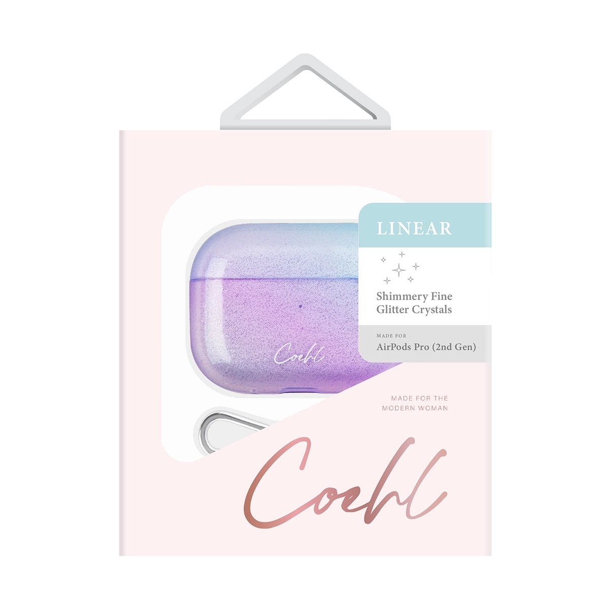 Foto 4 pulgar | Funda Para Airpods Pro 2ª Generación Tornasol Brillante Linear De Coehl