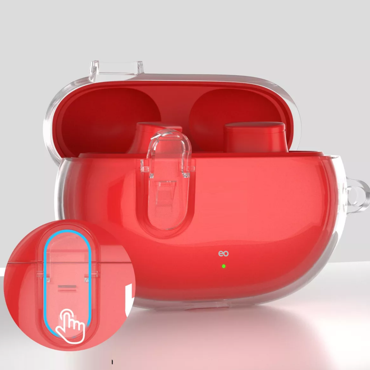 Foto 3 pulgar | Funda Para Audífonos Buds 2021/2023 Eo Safe Imports Esi-16109-1 Rojo