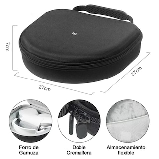 Foto 2 | Estuche Funda Case de Auriculares Grandes Eo Safe Imports ESI-16105-1 Negro