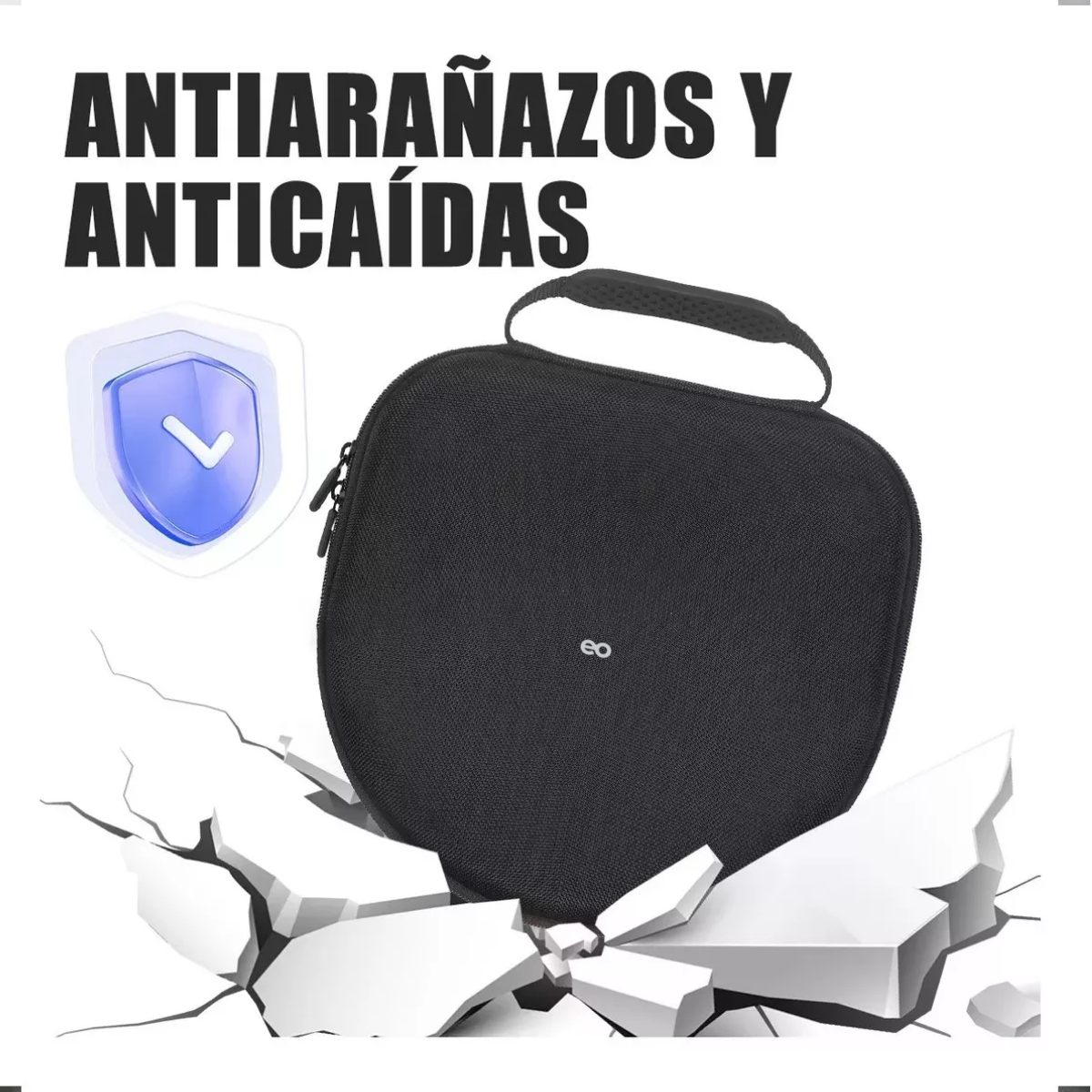Foto 4 pulgar | Estuche Funda Case de Auriculares Grandes Eo Safe Imports ESI-16105-1 Negro