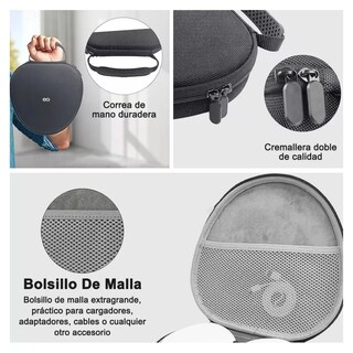 Foto 4 | Estuche Funda Case de Auriculares Grandes Eo Safe Imports ESI-16105-1 Negro