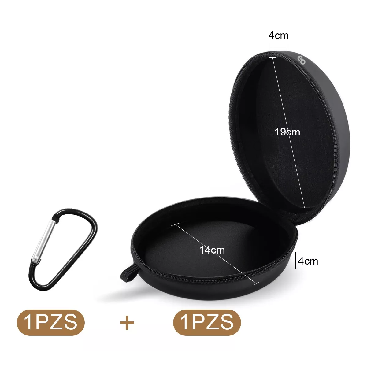 Foto 3 pulgar | Estuche para Audifonos Diadema Eo Safe Imports Esi-16106-1 Negro
