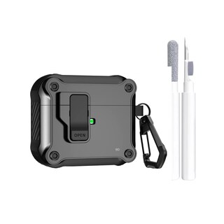 Foto 1 | Funda Cierre Seguridad para AirPods 4 + Bolígrafo Limpiador Eo Safe Imports ESI-16108-1 Negro