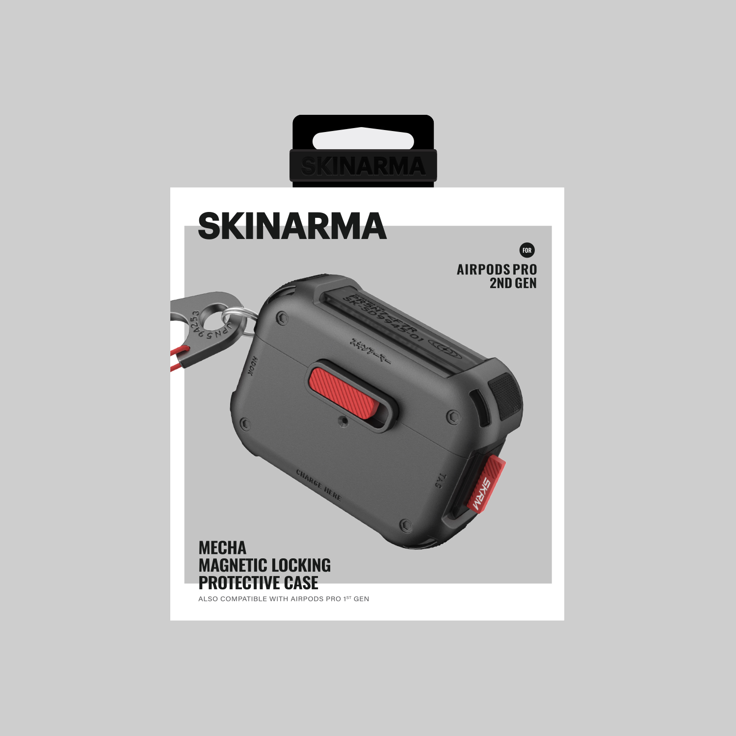 Foto 6 pulgar | Funda para AirPods Pro Skinarma Negro