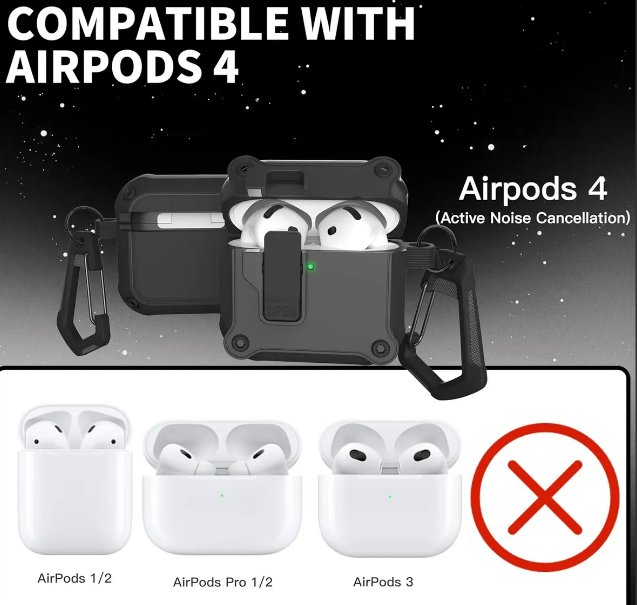 Foto 4 | Xtellar Funda Protectora Para Airpods 3/4 Y Pro 2/1 Con Kit De Limpieza – Mayor Protección Y Estilo