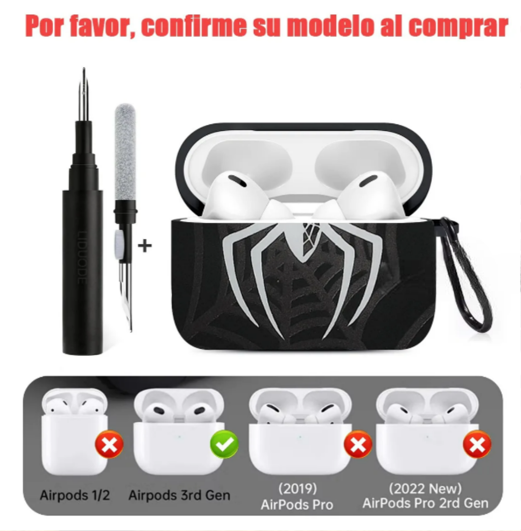 Foto 5 pulgar | Protector Para Airpods 1 2 3 Con Cepillo De Limpieza Xtellar Deluxe