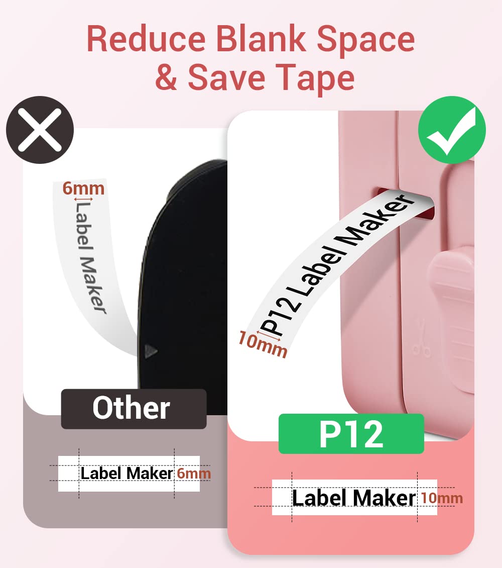 Foto 7 | Impresora Label Maker Phomemo P12 Con Cinta Bluetooth P12 - Venta Internacional.