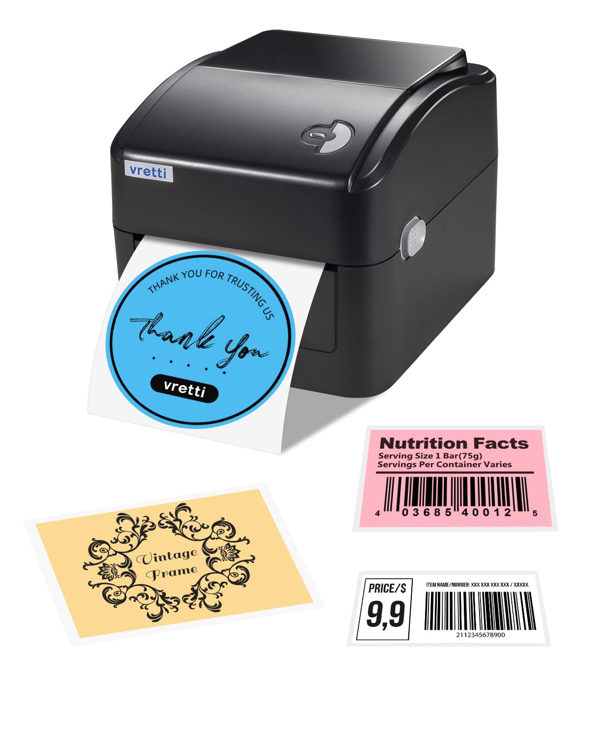 Foto 2 pulgar | Impresora Térmica De Etiquetas Vretti Para Envíos 4x6 Con Usb - Venta Internacional.