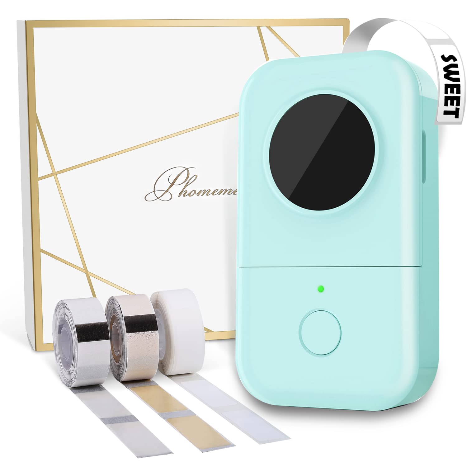 Rotuladora Phomemo D30 Portátil Bluetooth Con 3 Rollos, Color Verde - Venta Internacional.