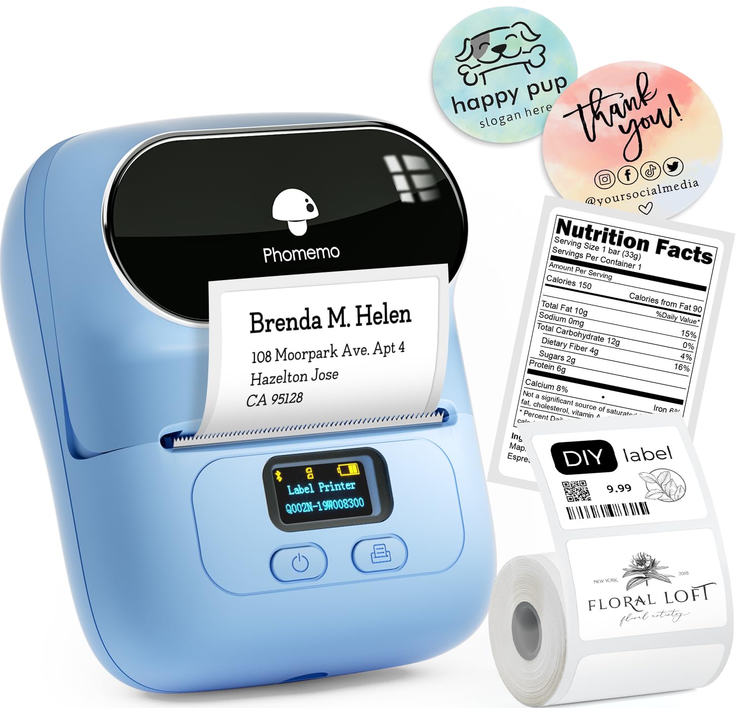 Foto 1 | Impresora De Etiquetas Phomemo M110 Bluetooth Thermal Con 100 Etiquetas - Venta Internacional.