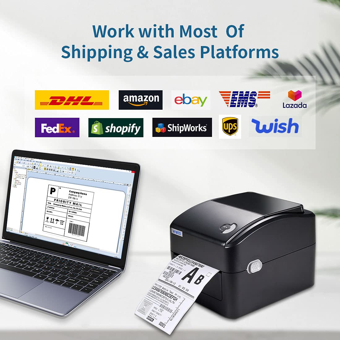 Foto 4 | Impresora De Etiquetas De Envío Vretti Vretti 4x6 Thermal Windows Mac - Venta Internacional.