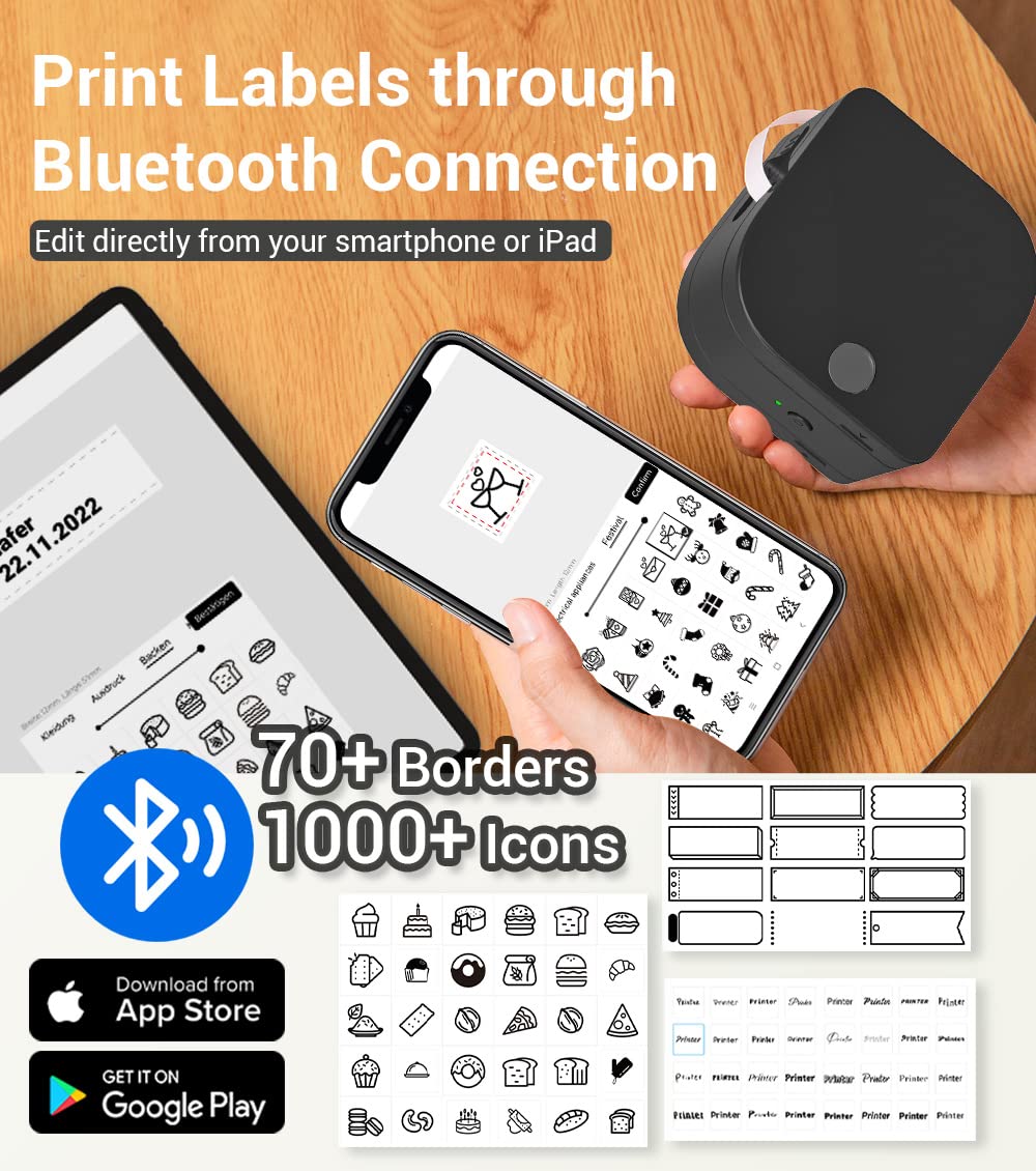 Foto 5 pulgar | Rotuladora Phomemo P12 Bluetooth Sin Tinta Con Cinta Adhesiva De 12 Mm - Venta Internacional.