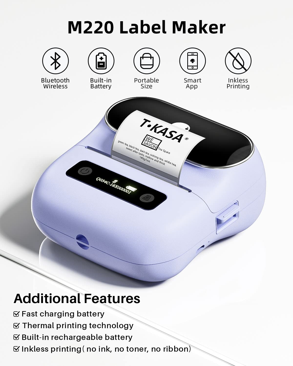 Foto 3 pulgar | Máquina de etiquetas Phomemo PL Bluetooth para Códigos de Barras y Direcciones - Venta Internacional