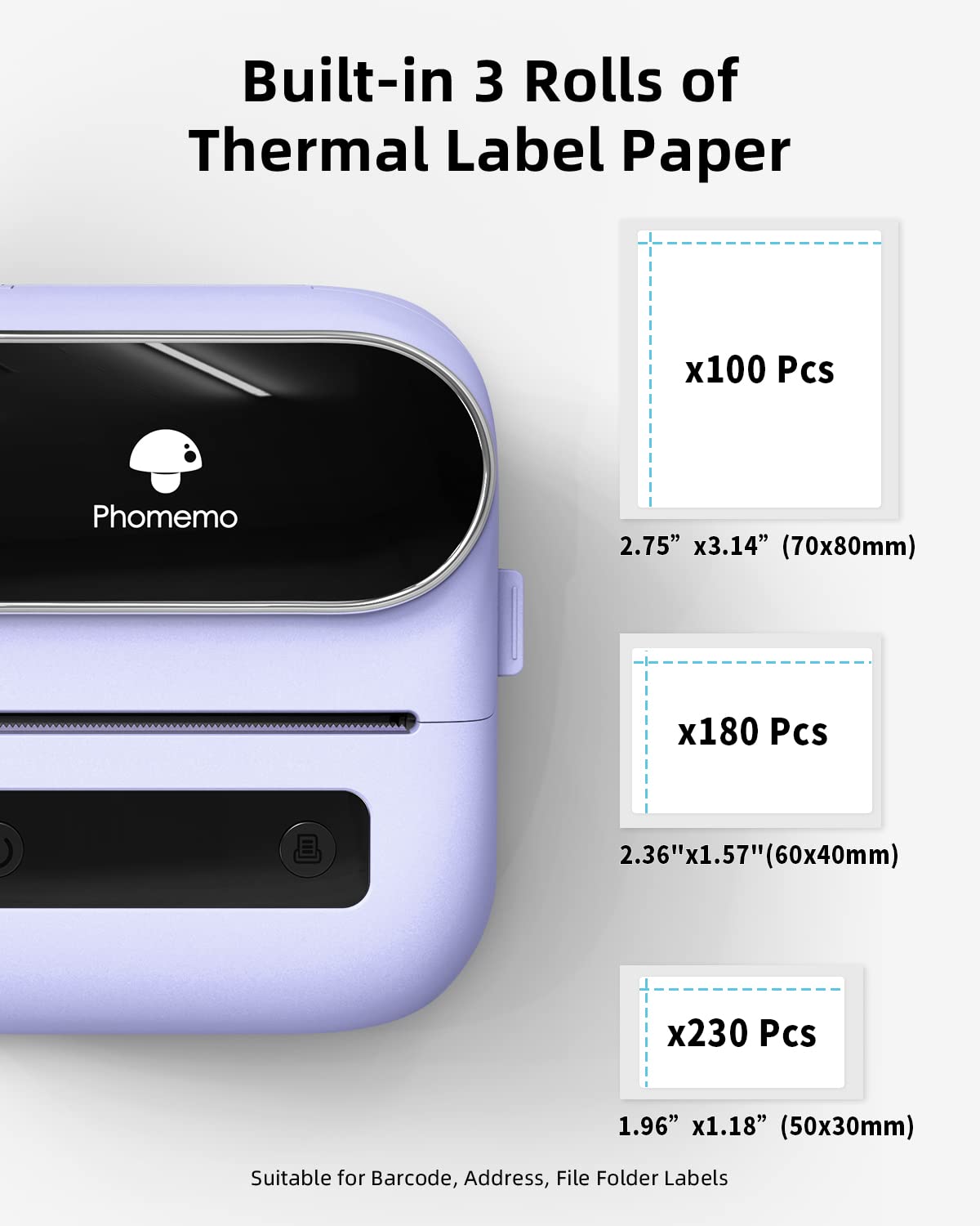 Foto 4 pulgar | Máquina de etiquetas Phomemo PL Bluetooth para Códigos de Barras y Direcciones - Venta Internacional