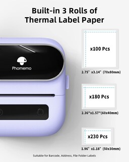 Foto 3 | Máquina de etiquetas Phomemo PL Bluetooth para Códigos de Barras y Direcciones - Venta Internacional