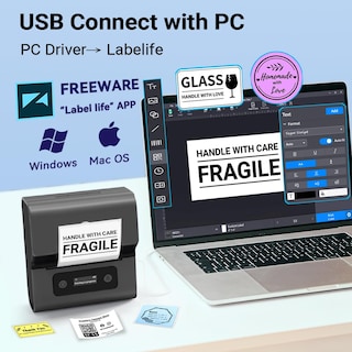 Foto 3 | Impresora Térmica Bluetooth Label Maker Phomemo M221 3 Pulgadas Gris - Venta Internacional