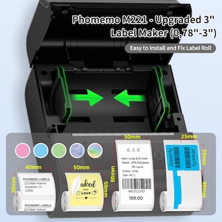 Foto 4 | Impresora Térmica Bluetooth Label Maker Phomemo M221 3 Pulgadas Gris - Venta Internacional