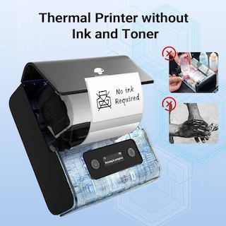 Foto 7 | Impresora Térmica Bluetooth Label Maker Phomemo M221 3 Pulgadas Gris - Venta Internacional