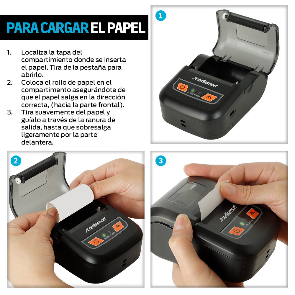 Foto 8 | Impresora Portátil Mini Inalámbrica Bluetooth Papel Térmico 58mm, Redlemon, Color Negro