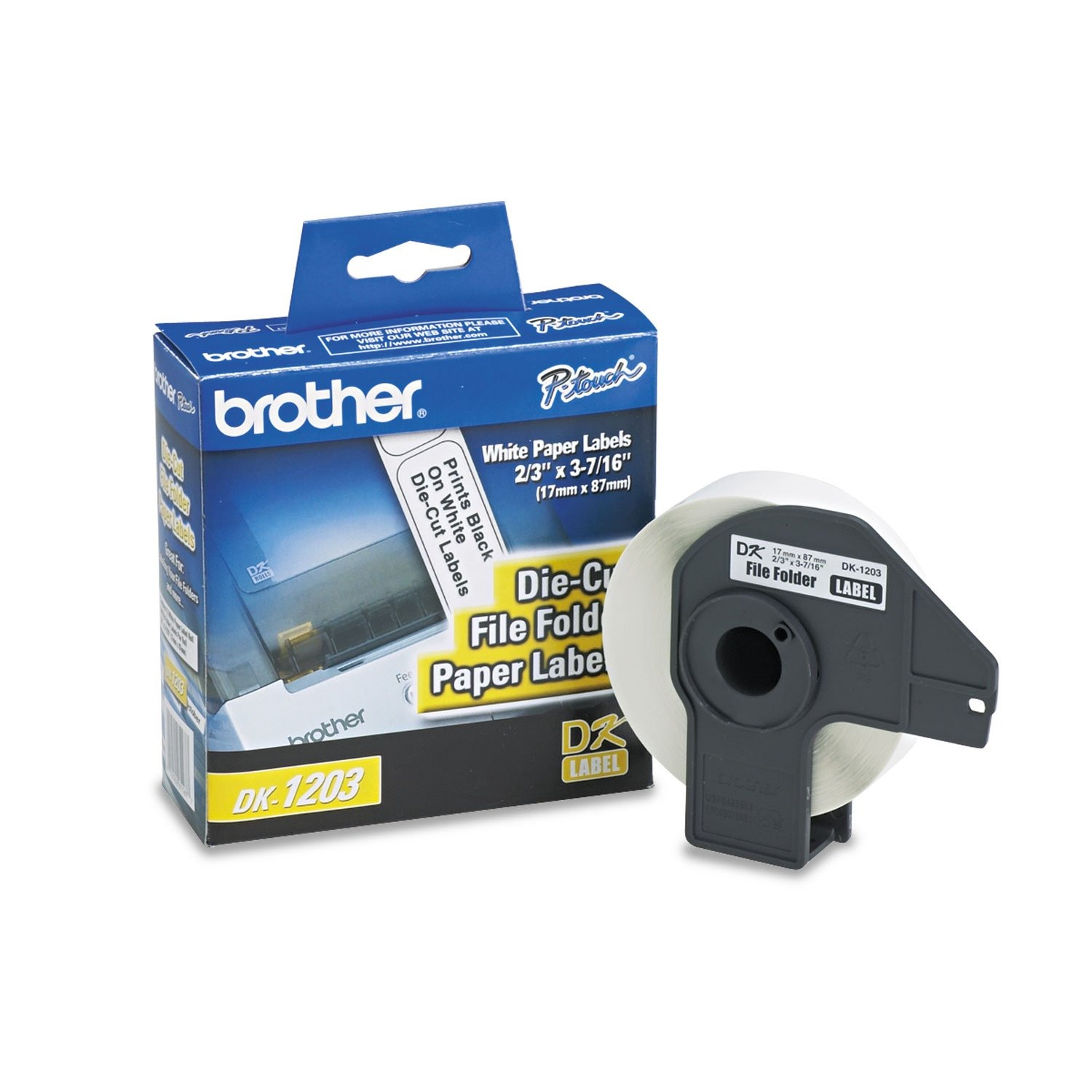 Foto 2 pulgar | Cinta Brother Dk1203 Blanco 17mm X 8mm 300 Etiquetas