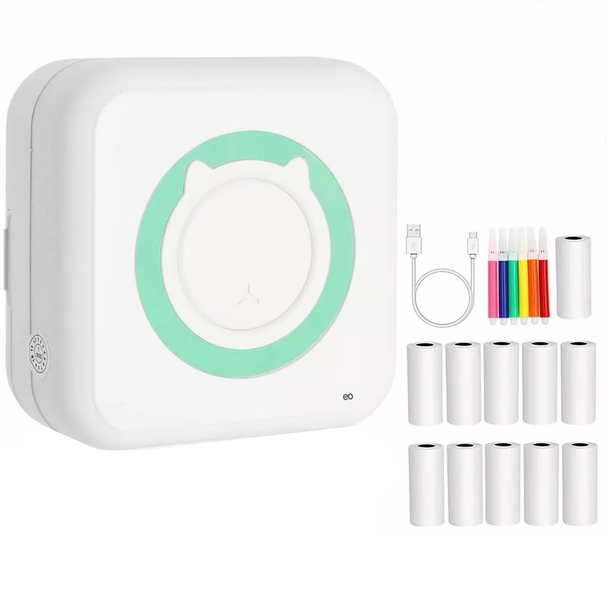 Mini Impresora Térmica Bluetooth Portátil Inalámbrica Eo Safe Imports Esi-9644-1 Azul