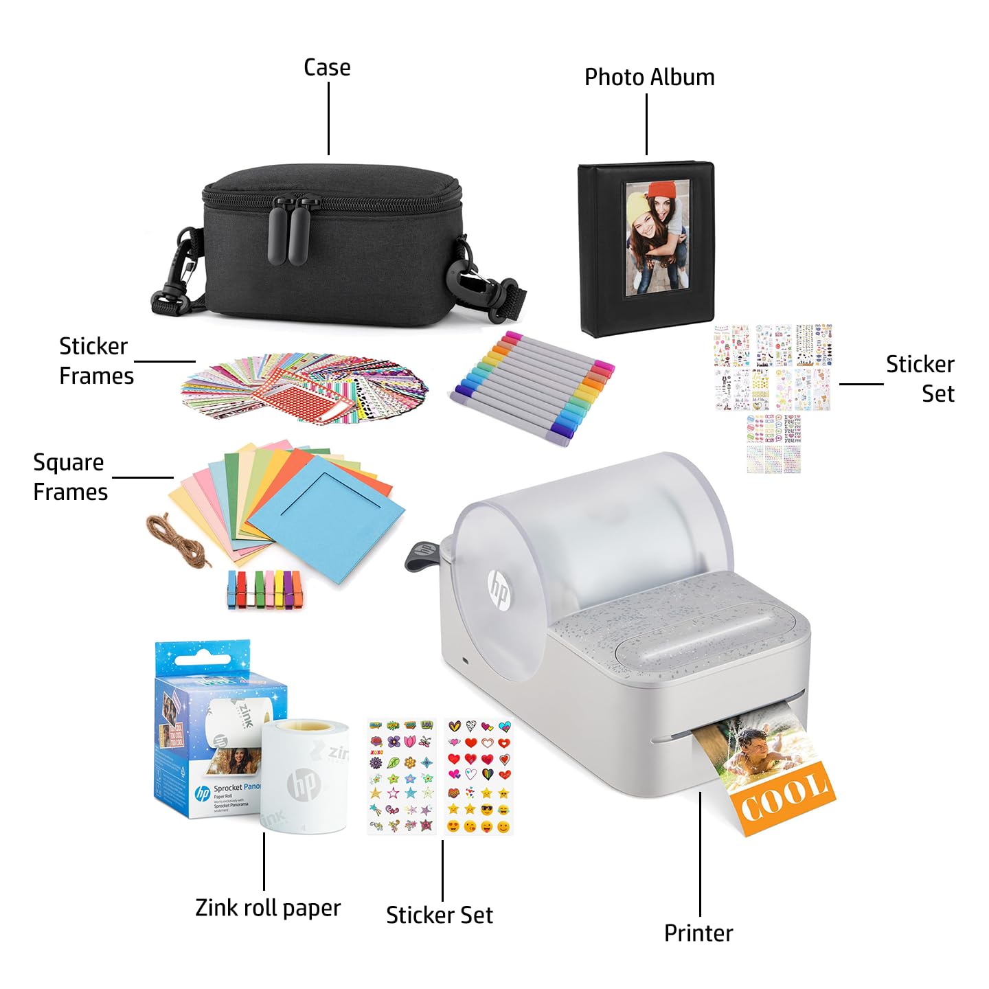 Foto 5 | Impresora Hp Sprocket Panorama Instant Portable Gris con Paquete - Venta Internacional
