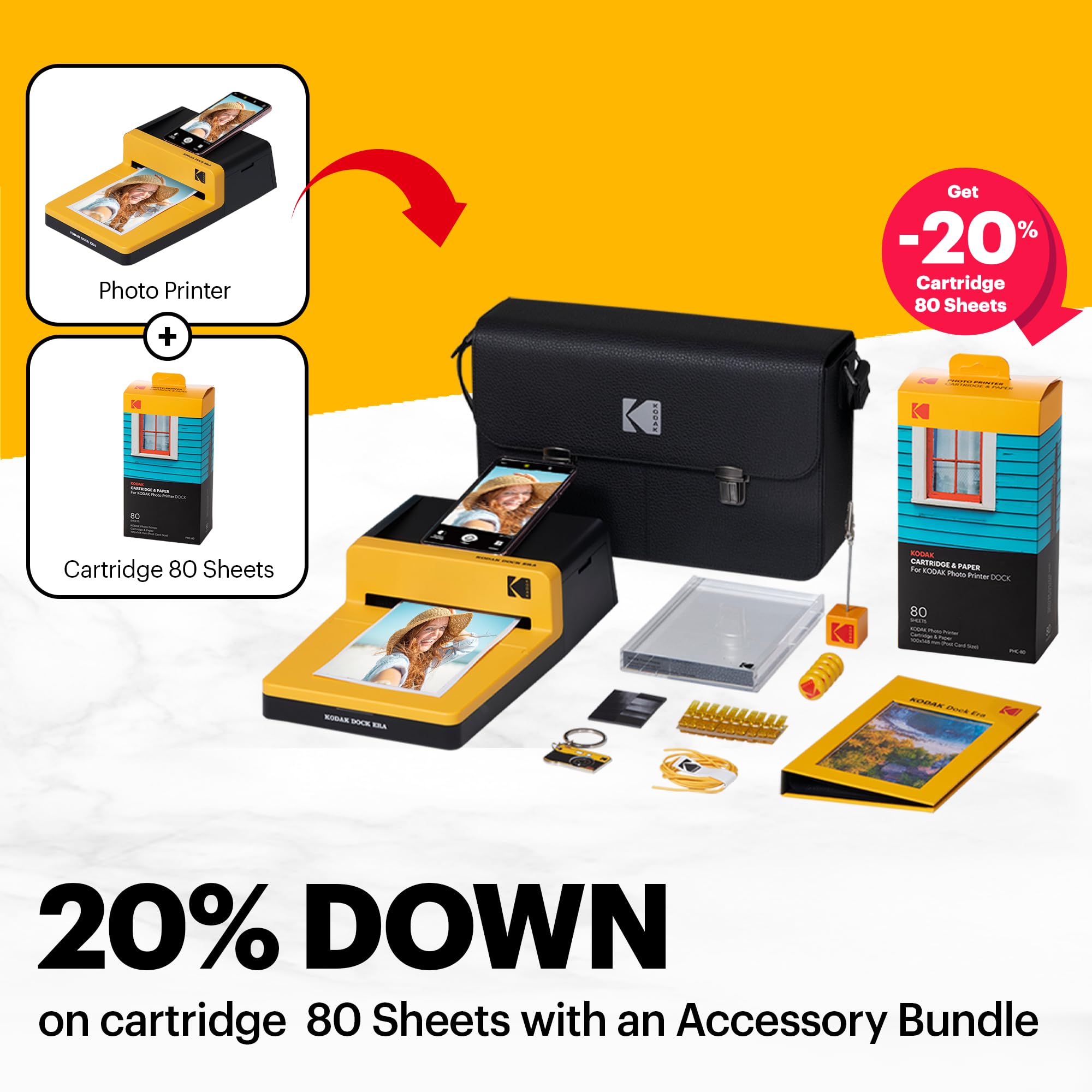 Foto 2 | Impresora Fotográfica Kodak Dock Era Plus 4pass Portátil Con Accesorios - Venta Internacional.