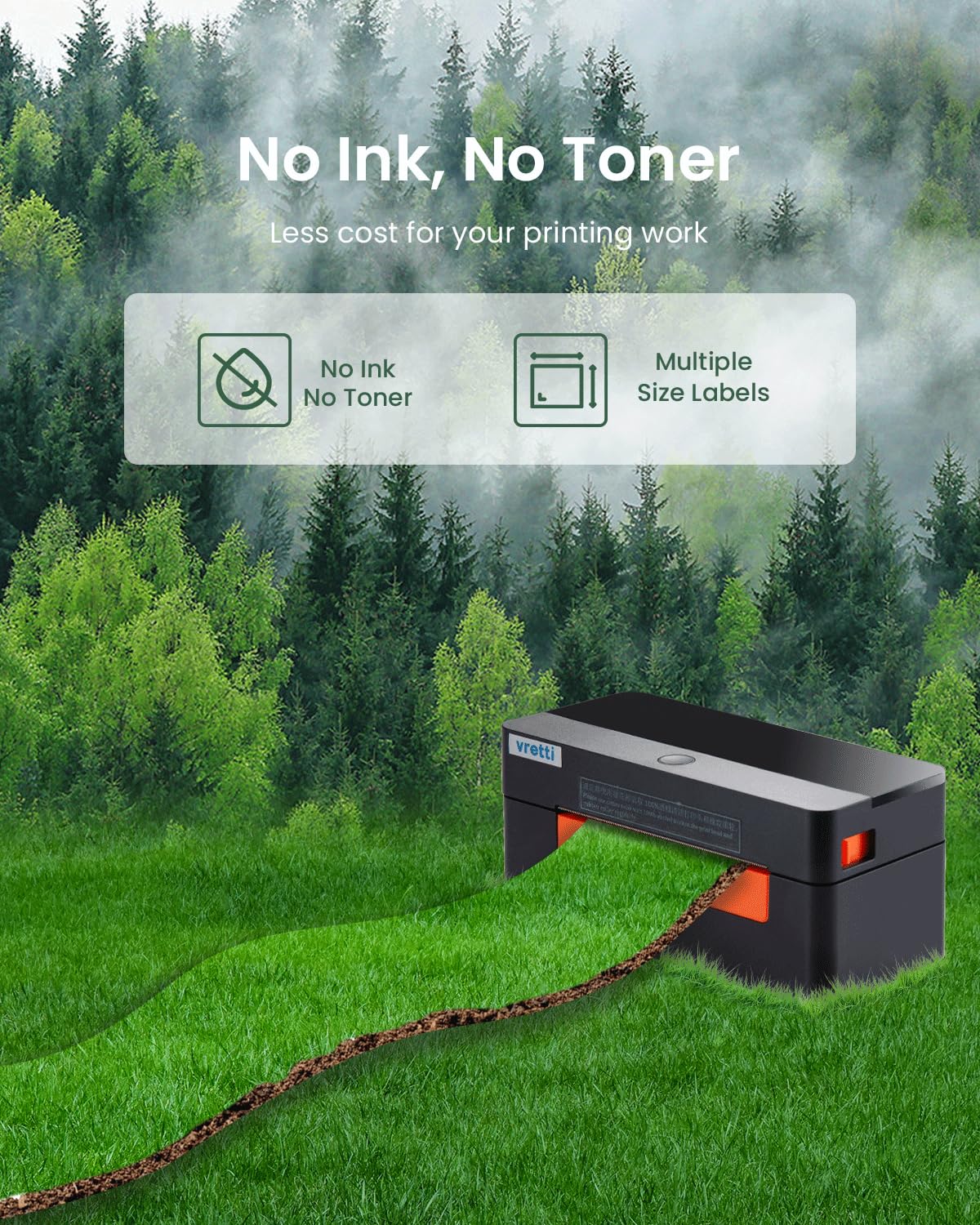 Foto 5 | Impresora Térmica De Etiquetas De Envío Vretti 4x6 Desktop Usb - Venta Internacional.