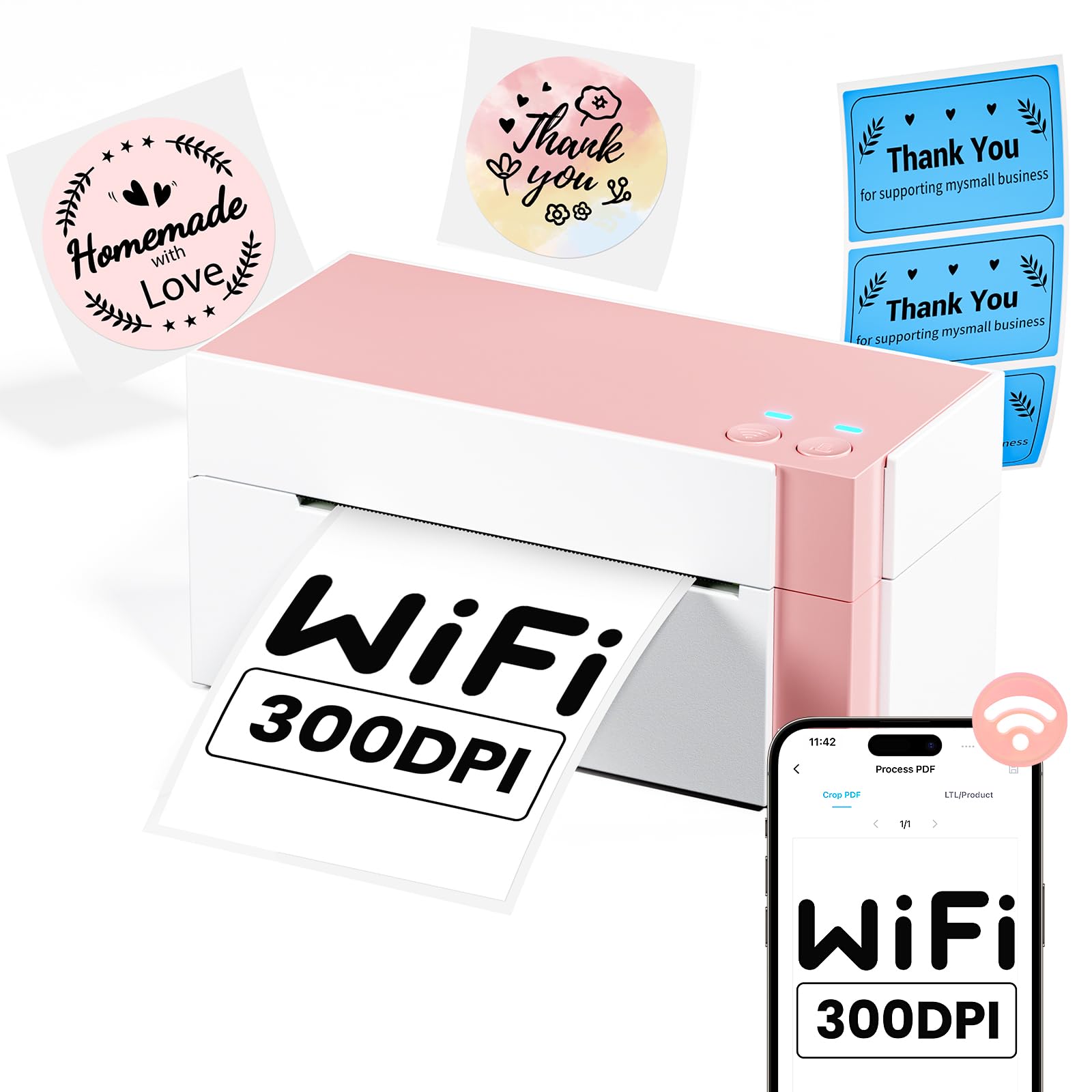 Foto 2 pulgar | Impresora Térmica De Etiquetas Phomemo Wifi 300dpi Para Envío 4x6 - Venta Internacional.