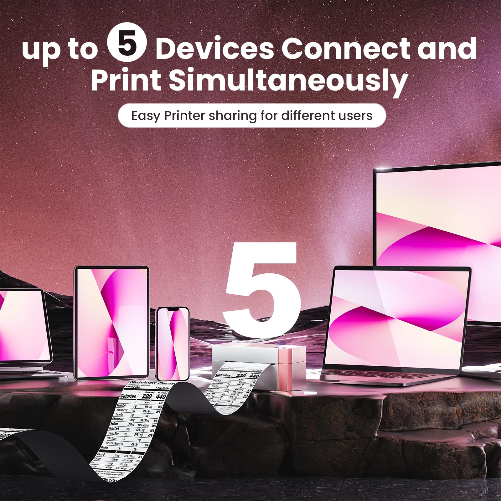 Foto 5 pulgar | Impresora Térmica De Etiquetas Phomemo Wifi 300dpi Para Envío 4x6 - Venta Internacional.