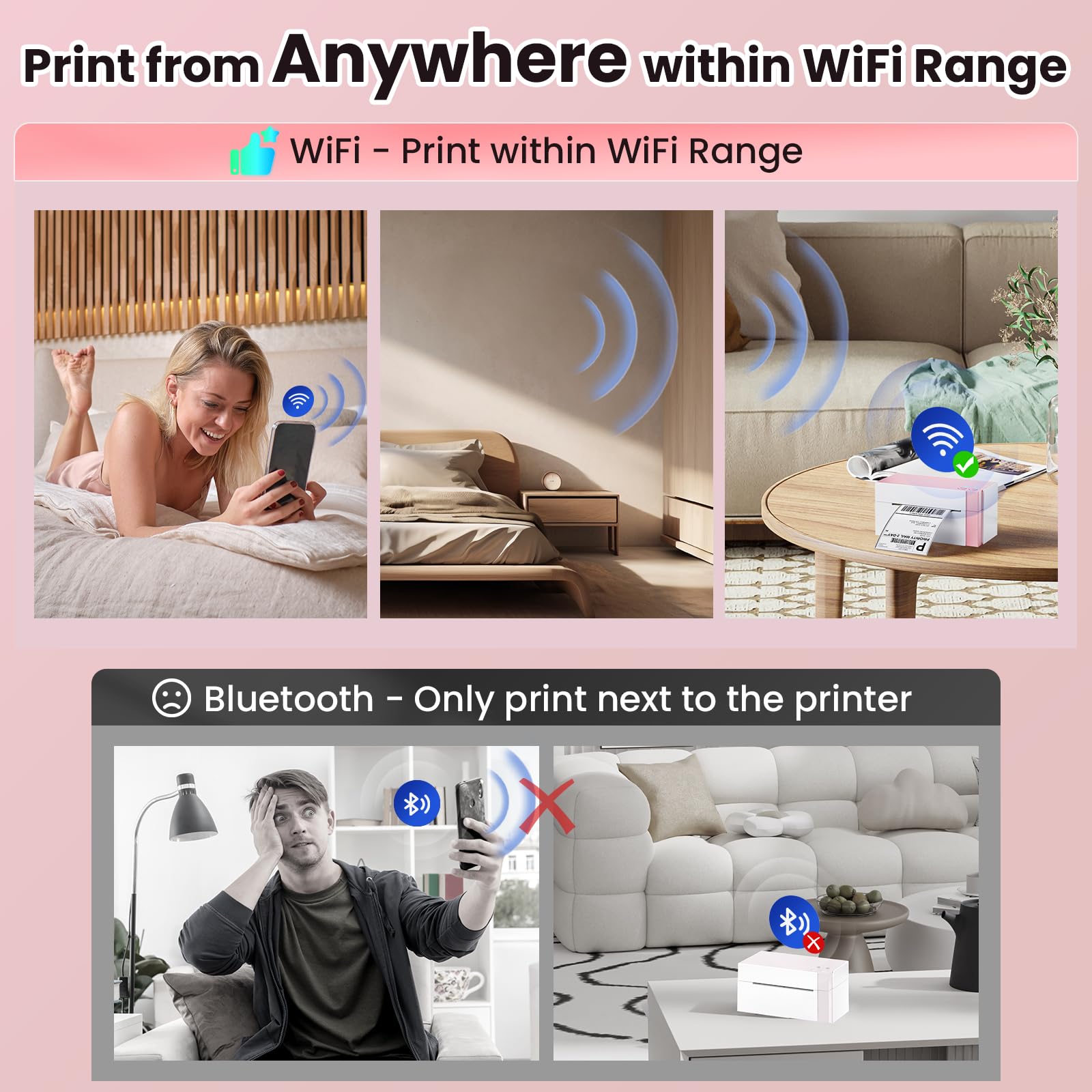 Foto 6 pulgar | Impresora Térmica De Etiquetas Phomemo Wifi 300dpi Para Envío 4x6 - Venta Internacional.