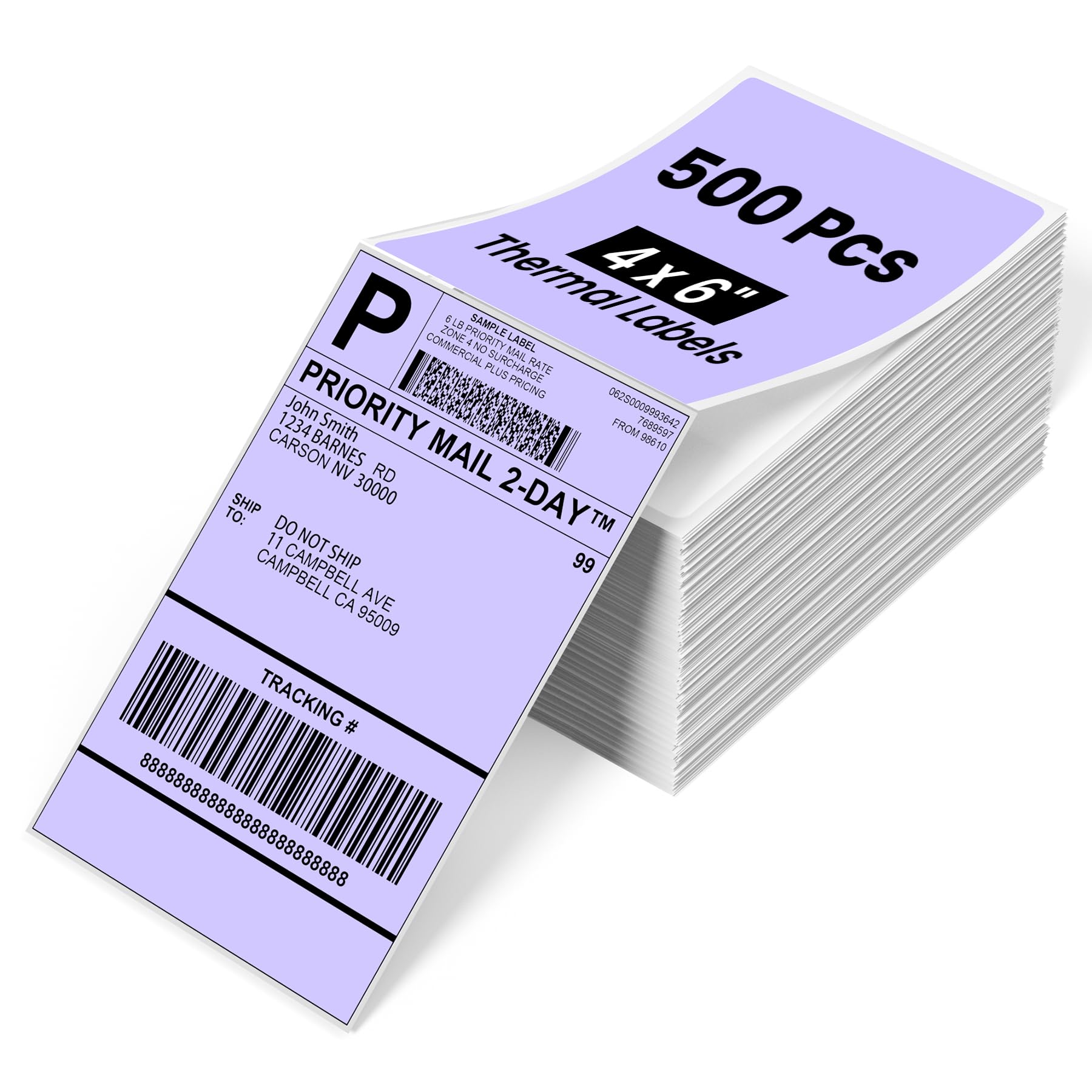 Foto 1 | Etiquetas Térmicas Phomemo 4x6 500 Piezas Moradas Para Impresora De Envío - Venta Internacional.