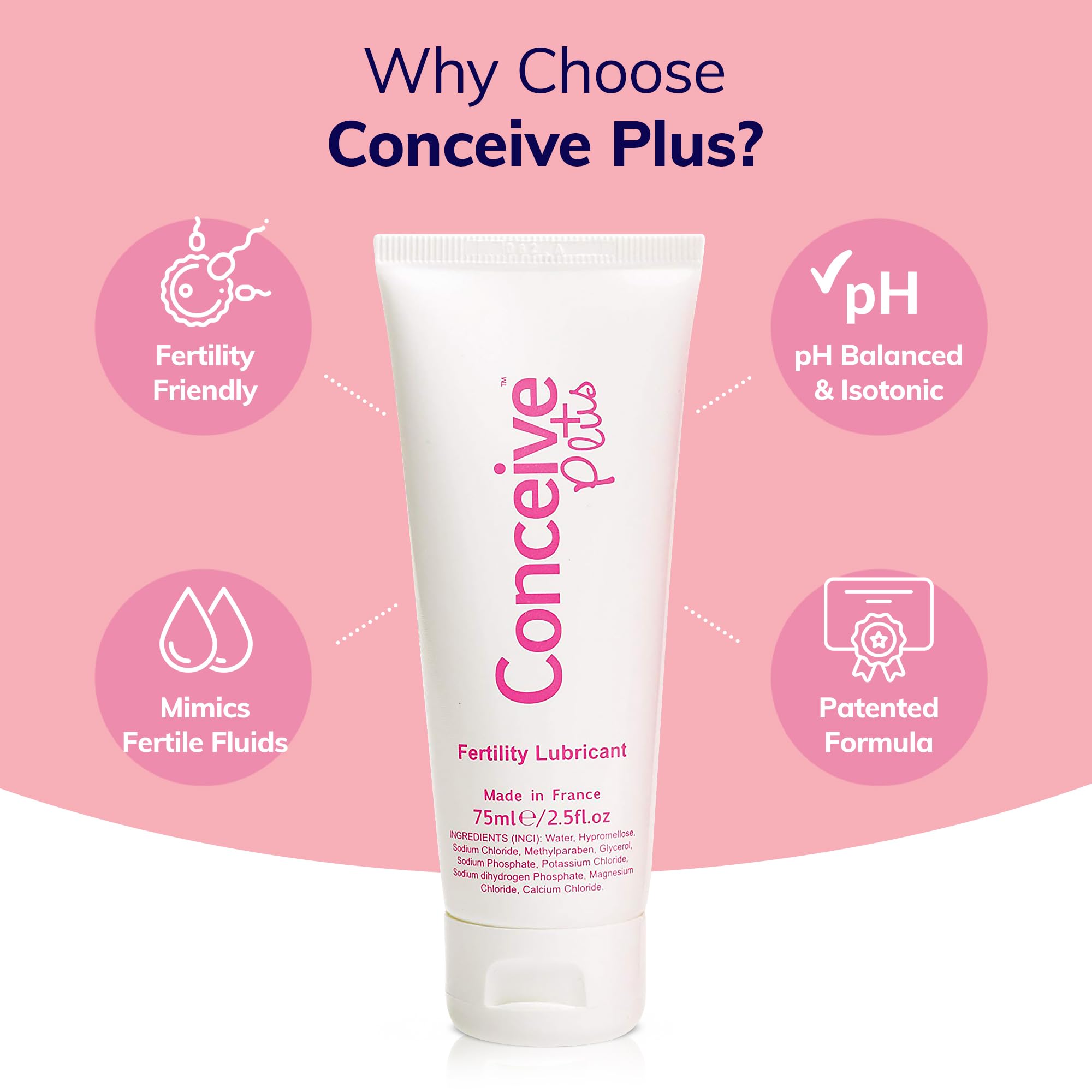 Foto 5 pulgar | Lubricante De Fertilidad Conceive Plus Para Parejas, Tubo De 75 Ml - Venta Internacional.