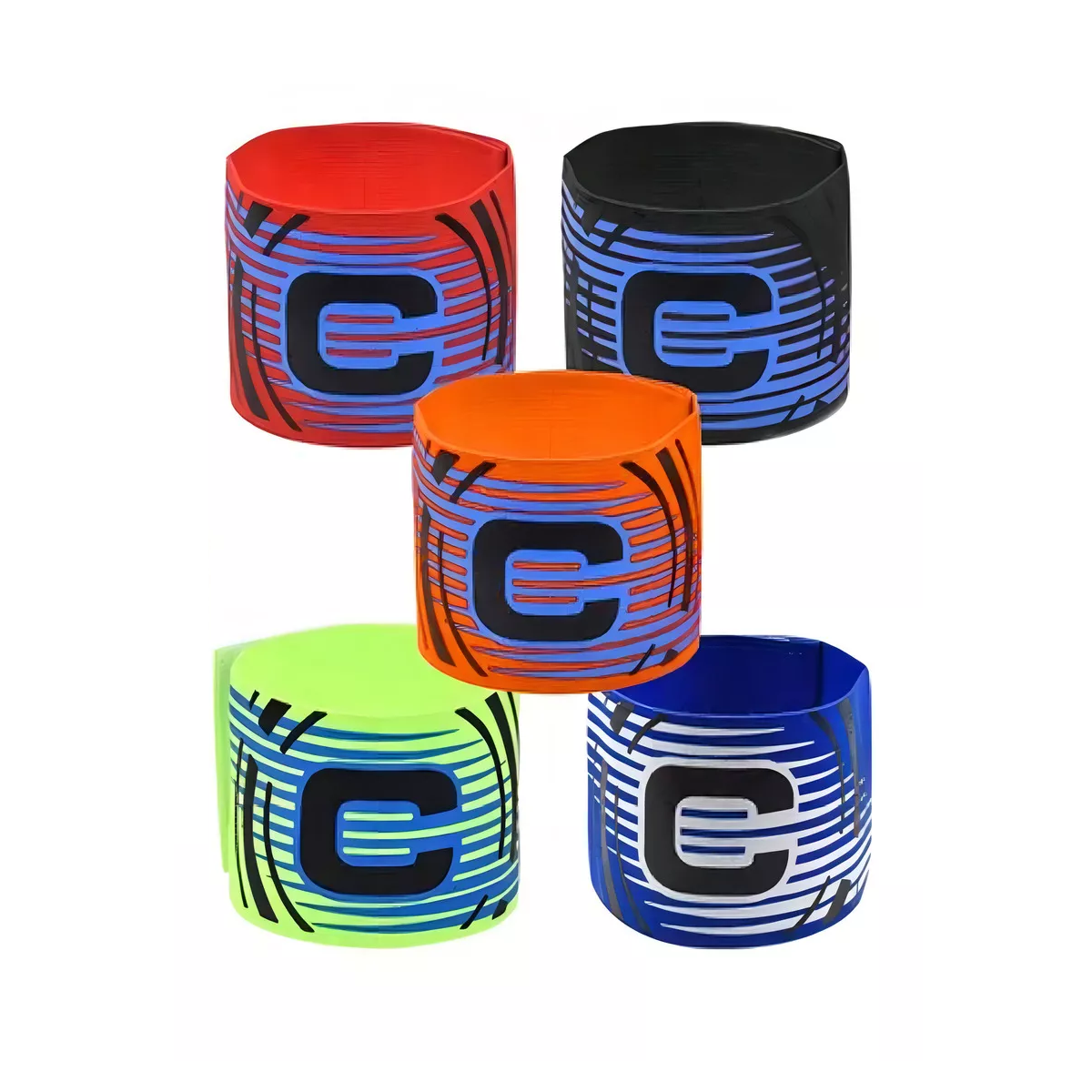 Bandas De Capitán Elásticas Para Fútbol Y Rugby, 5 Uds Eo Safe Imports Esi-15403 Multicolor