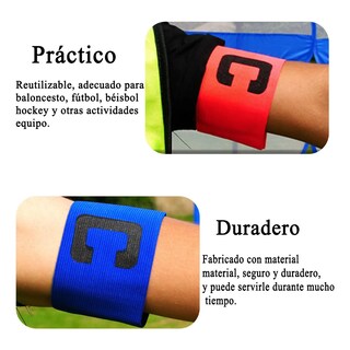 Foto 2 | Brazalete Bandas De Capitán Elásticas Para Fútbol 6pceo Safe Importsesi-20414 Multicolor