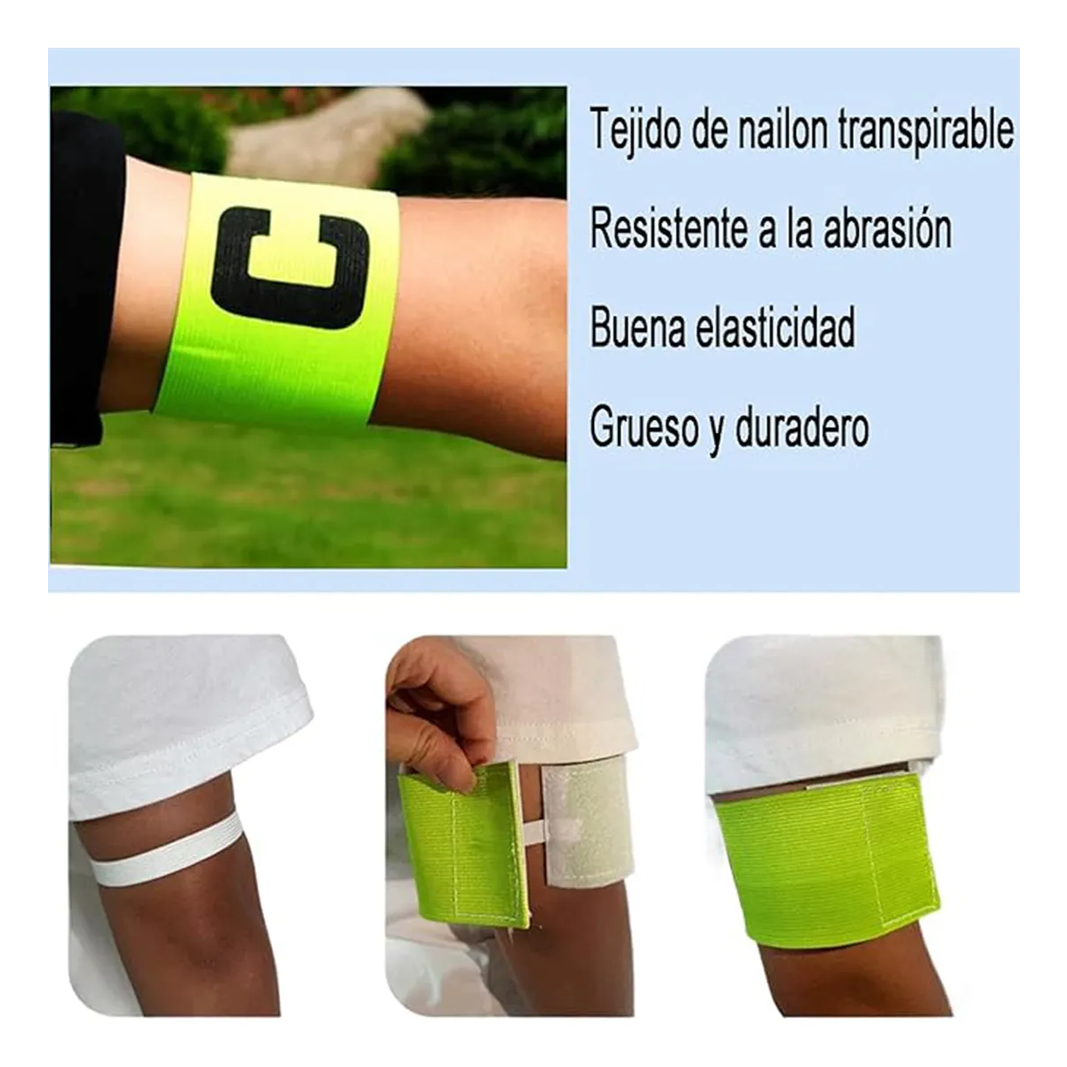 Foto 4 pulgar | Brazalete Bandas De Capitán Elásticas Para Fútbol 6pceo Safe Importsesi-20414 Multicolor