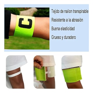 Foto 3 | Brazalete Bandas De Capitán Elásticas Para Fútbol 6pceo Safe Importsesi-20414 Multicolor