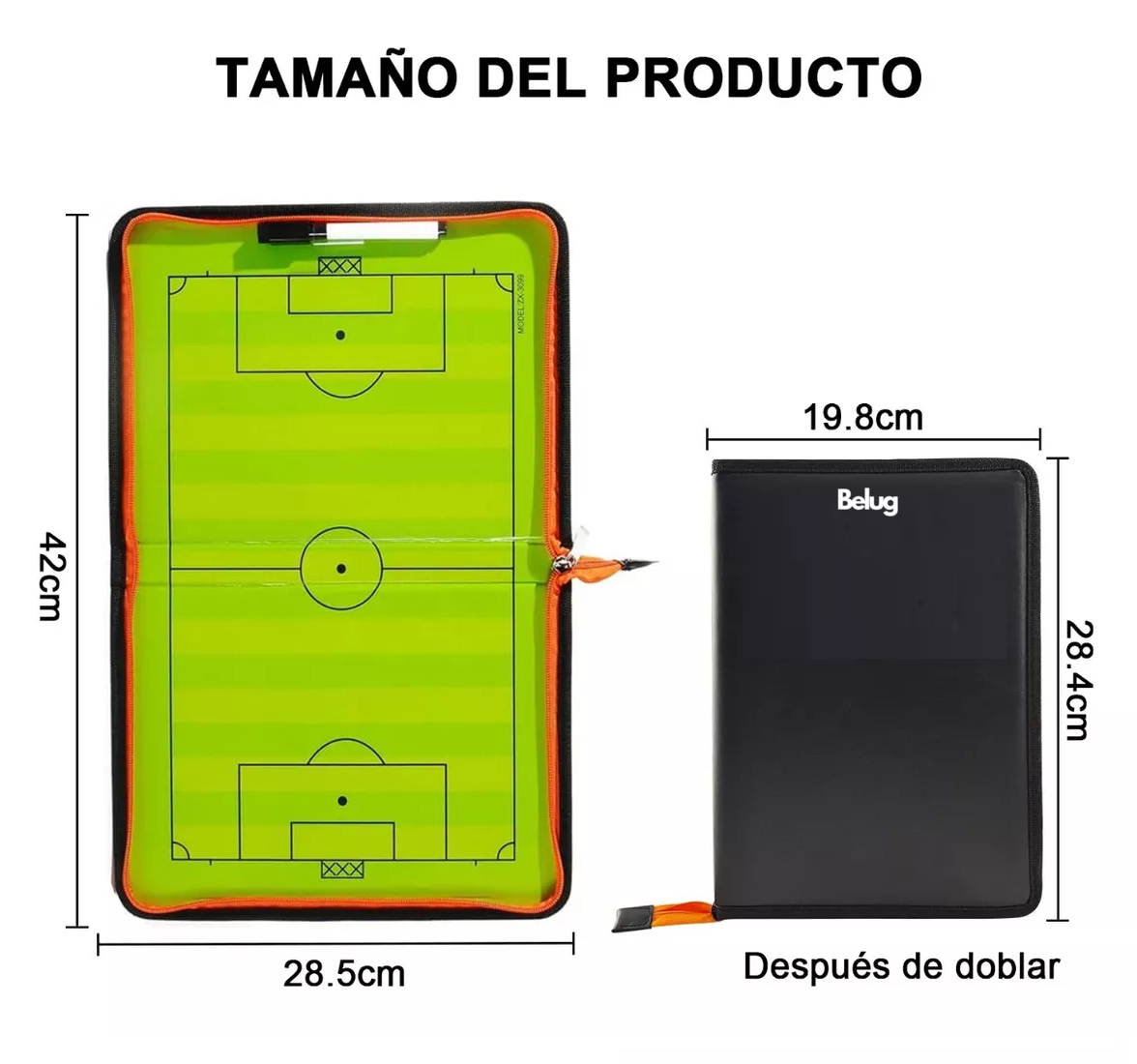 Foto 3 pulgar | Tablas Tácticas De Soccer Imantada Con Marcador Y Fichas, Belug Verde/negro