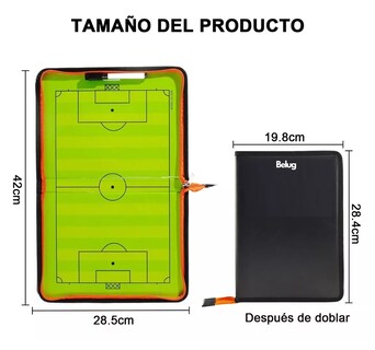 Foto 2 | Tablas Tácticas De Soccer Imantada Con Marcador Y Fichas, Belug Verde/negro