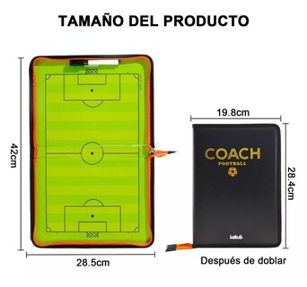 Foto 2 | Tablas Tácticas De Soccer Lab.g Imantada Con Marcador Y Fichas, Verde/negro
