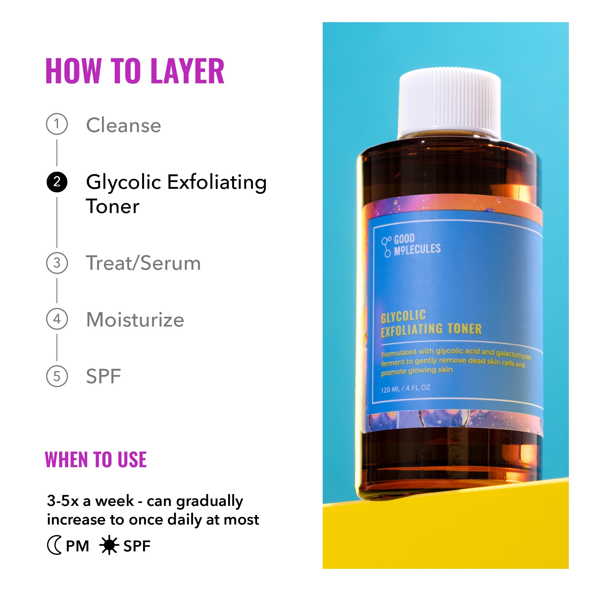 Foto 7 pulgar | Tónico Facial Good Molecules Exfoliante Glicólico 120 Ml - Venta Internacional.