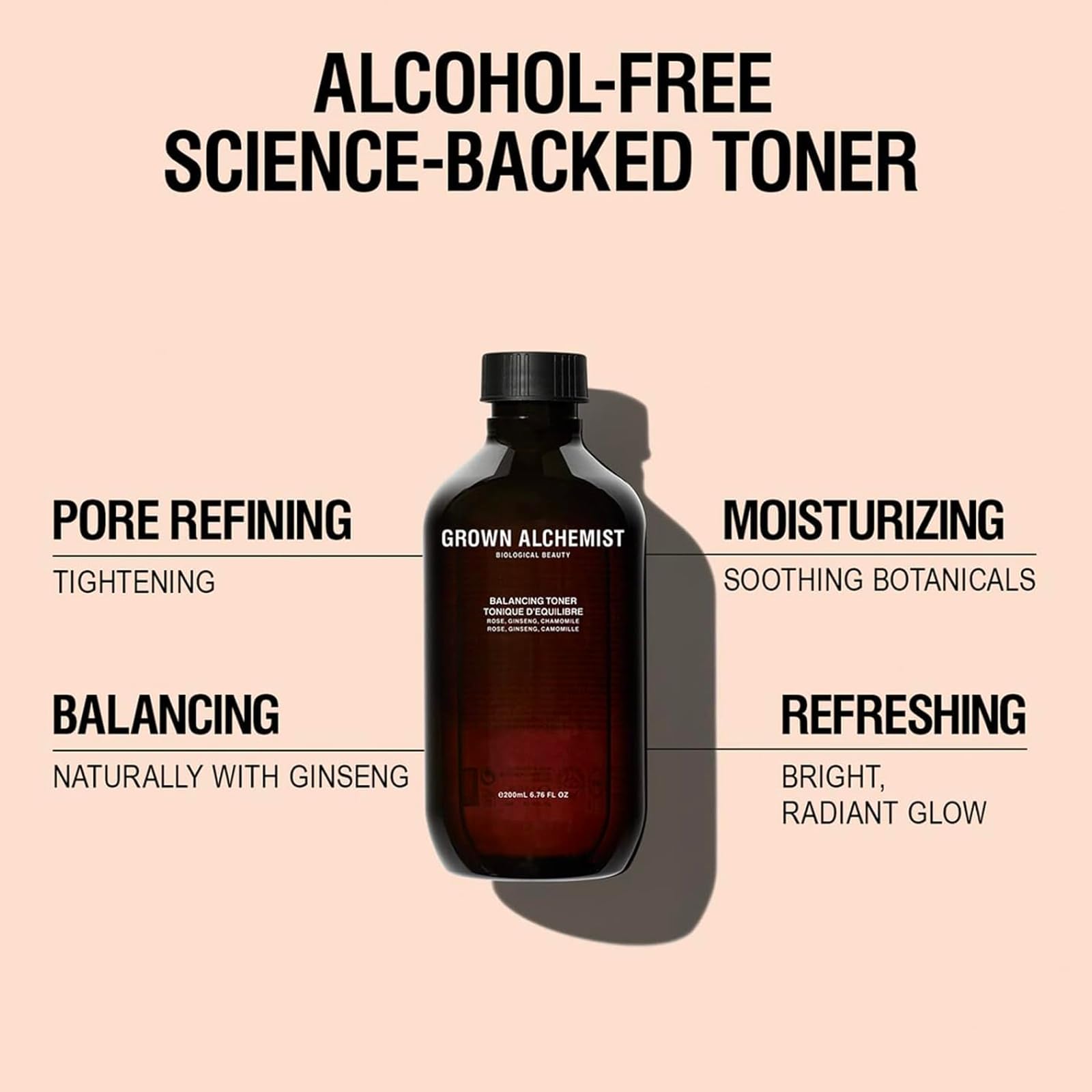 Foto 4 pulgar | Toner Grown Alchemist Balancing Rose, Ginseng Y Manzanilla, 200 Ml - Venta Internacional.