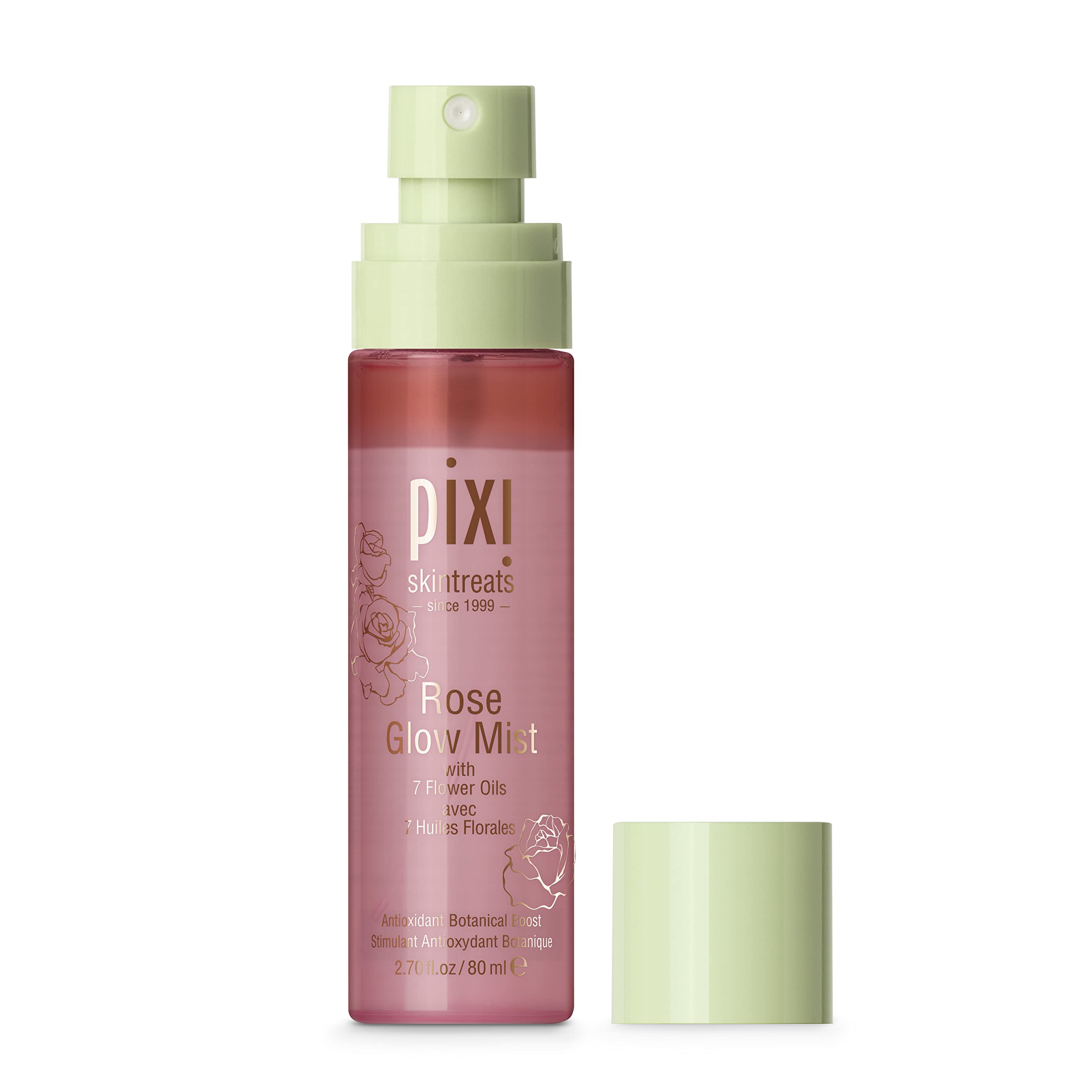 Facial Mist Pixi Rose Glow Mist Con Aceite De Rosa, Argán Y Aguacate - Venta Internacional.