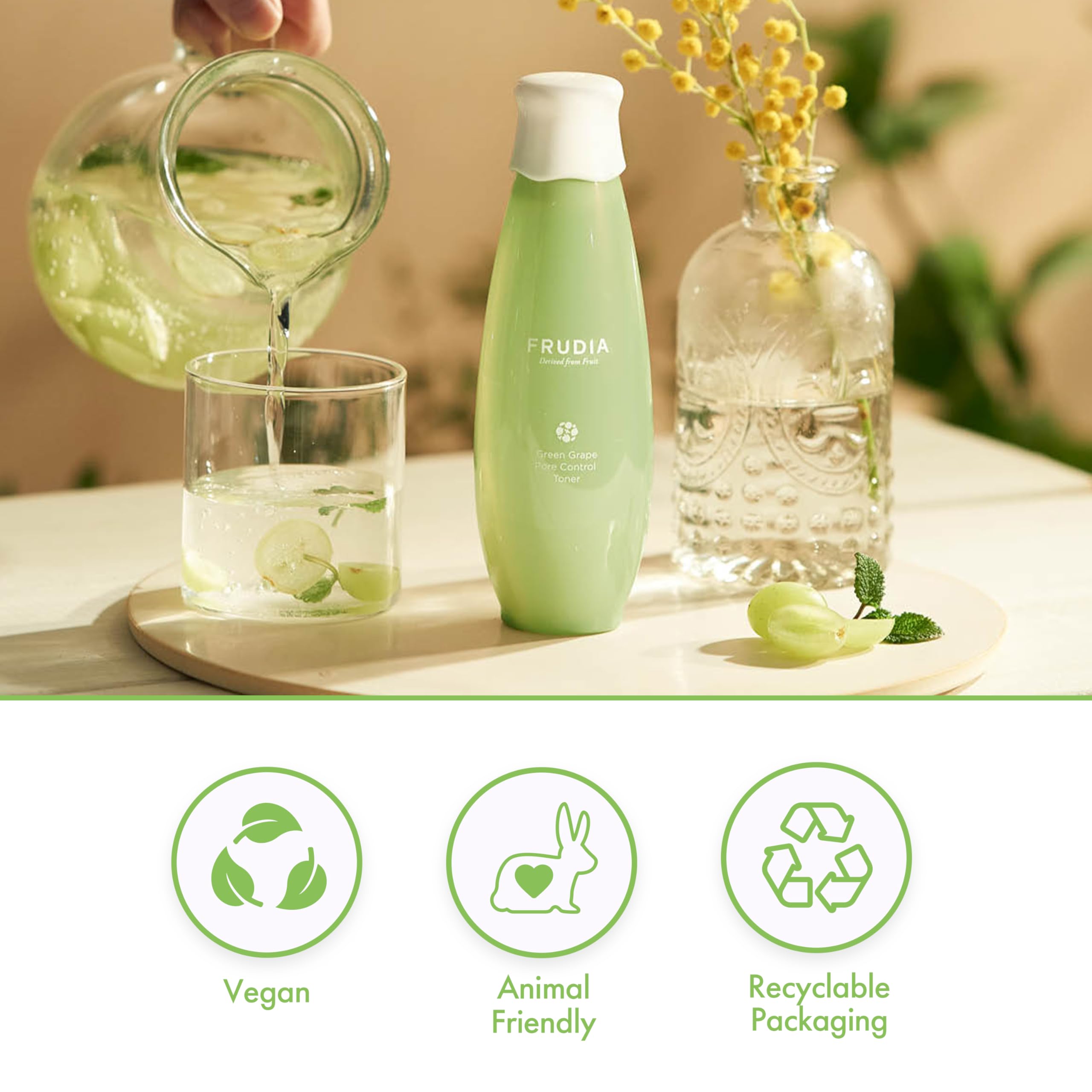 Foto 5 pulgar | Tónico Facial Frudia Green Grape Pore Control 195 Ml Sin Alcohol - Venta Internacional.