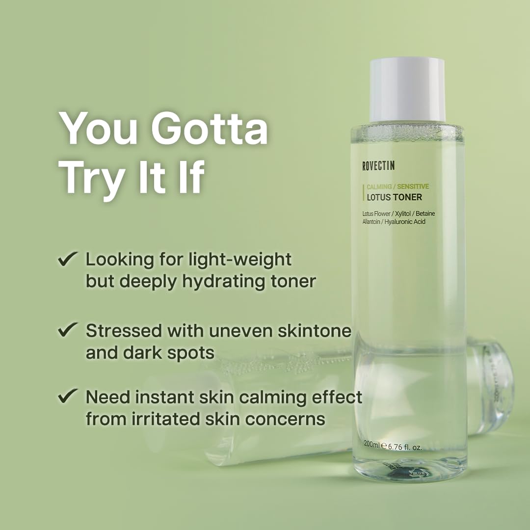 Foto 5 pulgar | Tónico Rovectin Calmante Lotus Water Ph4.7 200 Ml Vegan K-beauty - Venta Internacional.