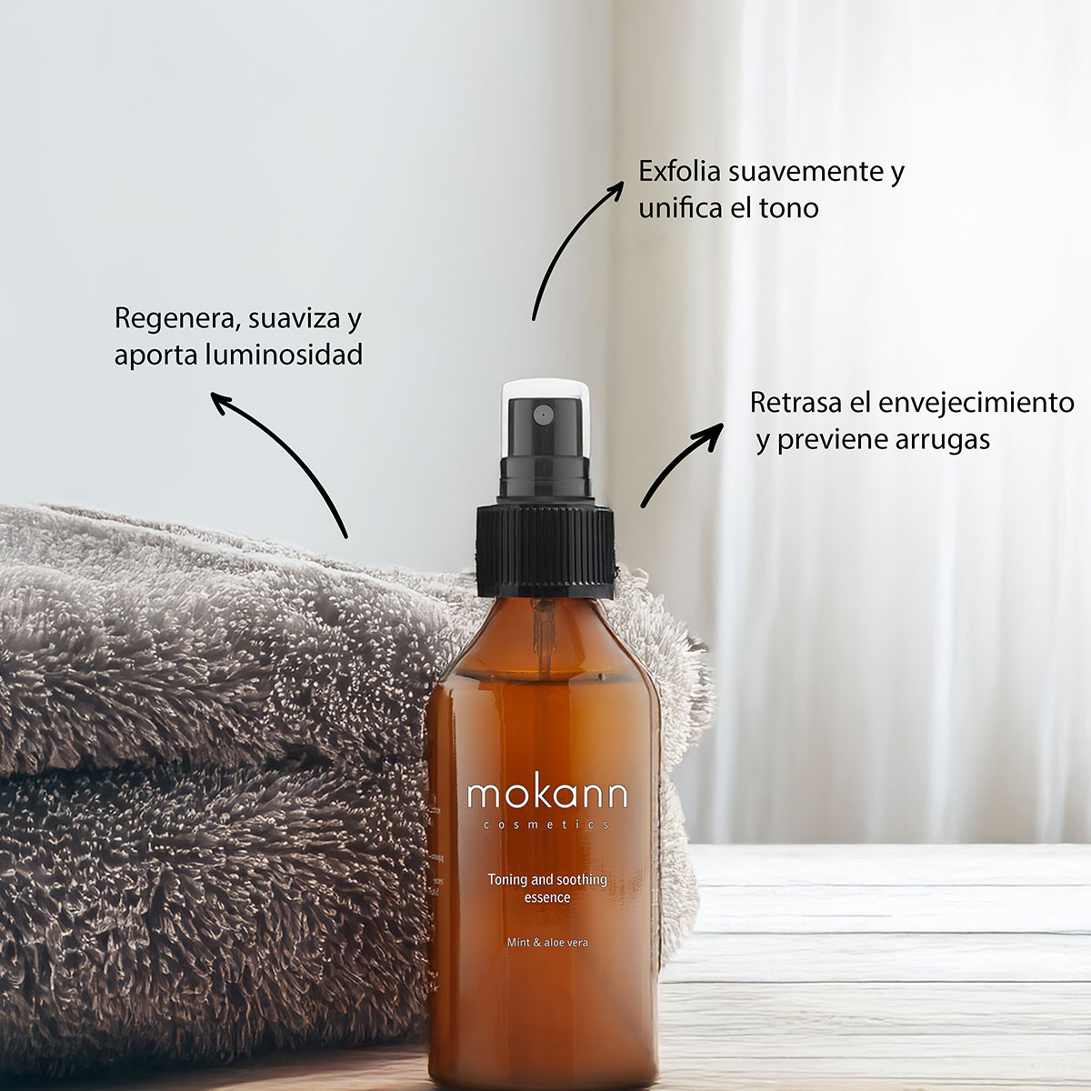 Foto 4 pulgar | Esencia Facial Mokann Menta Y Aloe Para Piel Calmada100ml